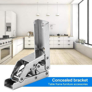 90 Degree Folding Door/Shelf Hinge Invisible Furniture Bracket Table Holder