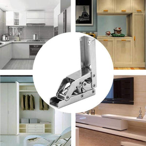 90 Degree Folding Door/Shelf Hinge Invisible Furniture Bracket Table Holder
