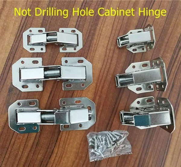 Planet Gates 90 Degree Not Drilling Hole Cabinet Hinge Hydraulic  Cabinet Cupboard Door Hinges Soft Close Furniture hinges Hardware