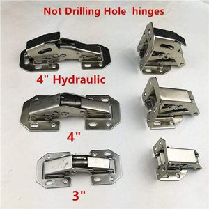 Planet Gates 90 Degree Not Drilling Hole Cabinet Hinge Hydraulic  Cabinet Cupboard Door Hinges Soft Close Furniture hinges Hardware