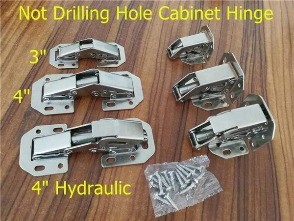 Planet Gates 90 Degree Not Drilling Hole Cabinet Hinge Hydraulic  Cabinet Cupboard Door Hinges Soft Close Furniture hinges Hardware