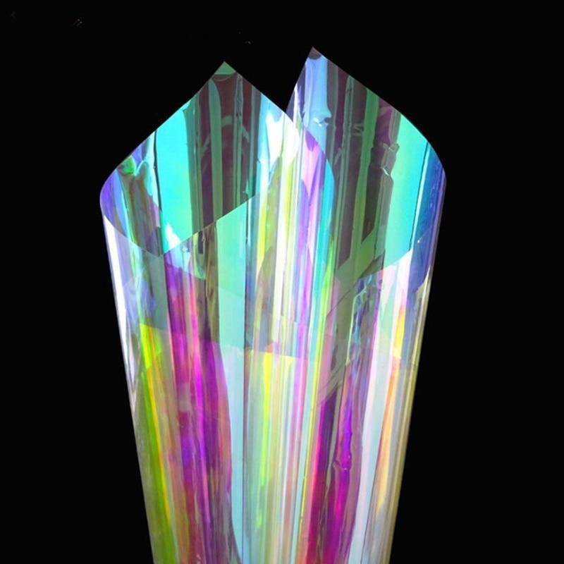 90 x 300 cm window film Decorative Color Changing Iridescent Rainbow Effect Window Sticker