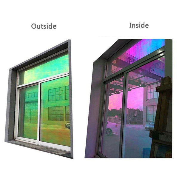 90 x 300 cm window film Decorative Color Changing Iridescent Rainbow Effect Window Sticker