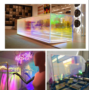 90 x 300 cm window film Decorative Color Changing Iridescent Rainbow Effect Window Sticker