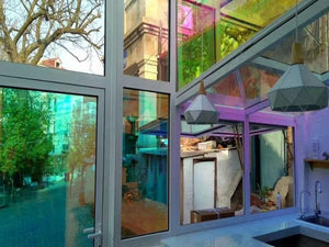 90 x 300 cm window film Decorative Color Changing Iridescent Rainbow Effect Window Sticker