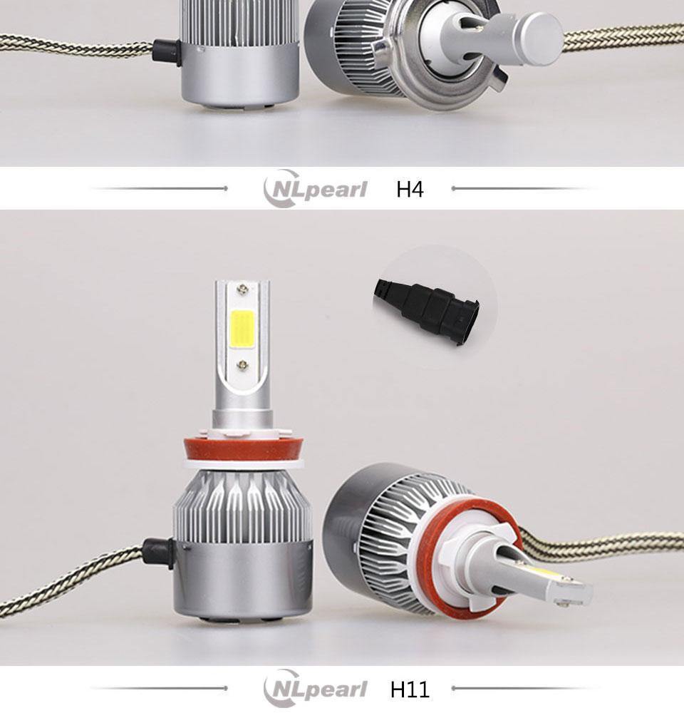 Planet Gates 9004/HB1 Hi/Lo COB Chips 6000K C6 Car Light Fog Led Lamp H11 2 Pcs H4 H7 H1 H3 H13 9012 9005 9006 Spot Led Fog H11 Led Canbus No Error