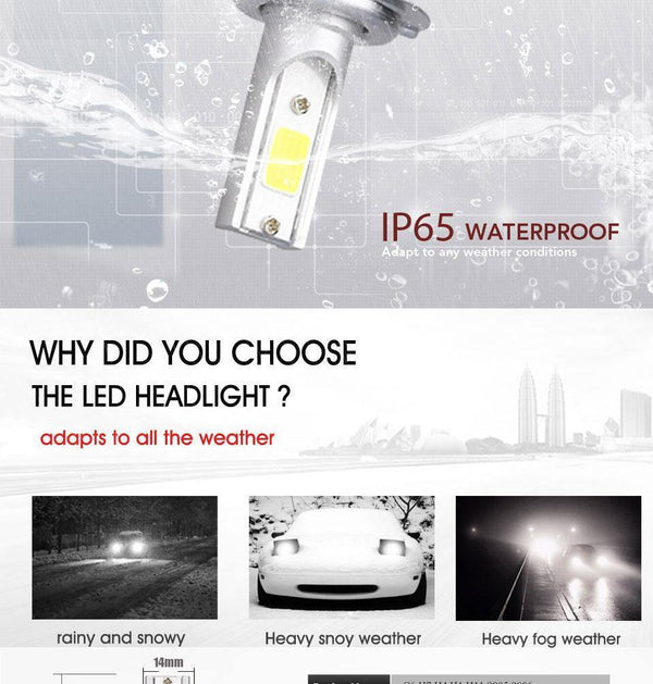 Planet Gates 9004/HB1 Hi/Lo COB Chips 6000K C6 Car Light Fog Led Lamp H11 2 Pcs H4 H7 H1 H3 H13 9012 9005 9006 Spot Led Fog H11 Led Canbus No Error