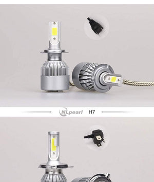 Planet Gates 9004/HB1 Hi/Lo COB Chips 6000K C6 Car Light Fog Led Lamp H11 2 Pcs H4 H7 H1 H3 H13 9012 9005 9006 Spot Led Fog H11 Led Canbus No Error