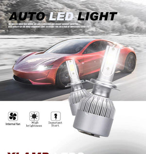 Planet Gates 9004/HB1 Hi/Lo COB Chips 6000K C6 Car Light Fog Led Lamp H11 2 Pcs H4 H7 H1 H3 H13 9012 9005 9006 Spot Led Fog H11 Led Canbus No Error
