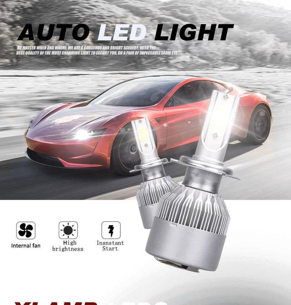 Planet Gates 9004/HB1 Hi/Lo COB Chips 6000K C6 Car Light Fog Led Lamp H11 2 Pcs H4 H7 H1 H3 H13 9012 9005 9006 Spot Led Fog H11 Led Canbus No Error