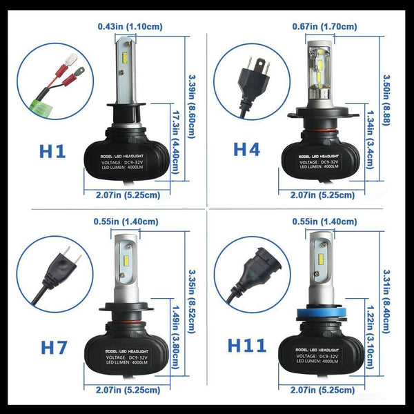Planet Gates 9005/HB3 H7 LED H4 H1 H3 H8 H9 H11 9006 9005 Auto Car Headlight Bulb CSP Chip 50W 8000LM Automobile Headlamp Fog Light 6500K Led Lamp 12V