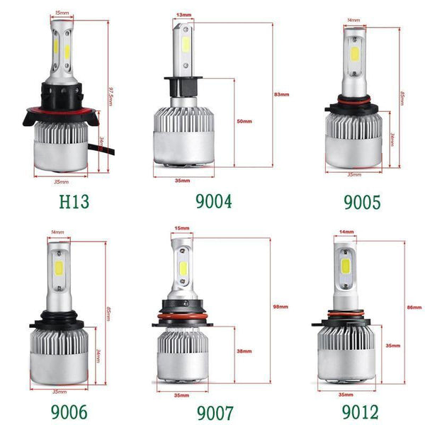 Planet Gates 9006/HB4 LED H7 H4 H11 Bulb H1 H3 HB4 9006 HB3 9005 H13 LED Headlight Kit 72W 8000lm 6500K LED Lamp Auto H 7 11 LED Car Light 12v