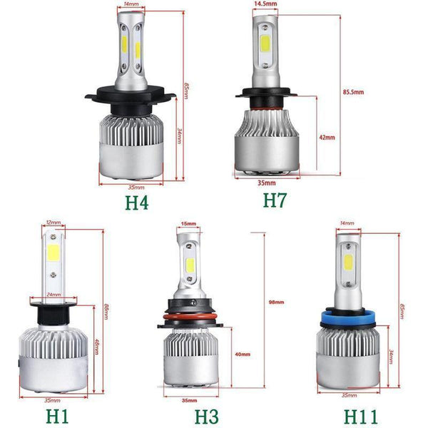 Planet Gates 9006/HB4 LED H7 H4 H11 Bulb H1 H3 HB4 9006 HB3 9005 H13 LED Headlight Kit 72W 8000lm 6500K LED Lamp Auto H 7 11 LED Car Light 12v