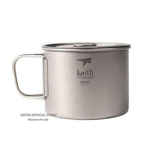 Planet Gates 900ml Outdoor Titanium Water Mugs With Folding Handles Titanium Lids Drinkware Camping Cups Ultralight Travel Mug 300ml-900ml