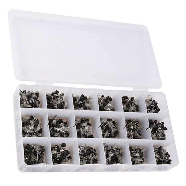 Planet Gates 900Pcs/box A1015-2N5551 18 Values Transistor Mixed Transistors Electronic Components Assortment Transistor Kit