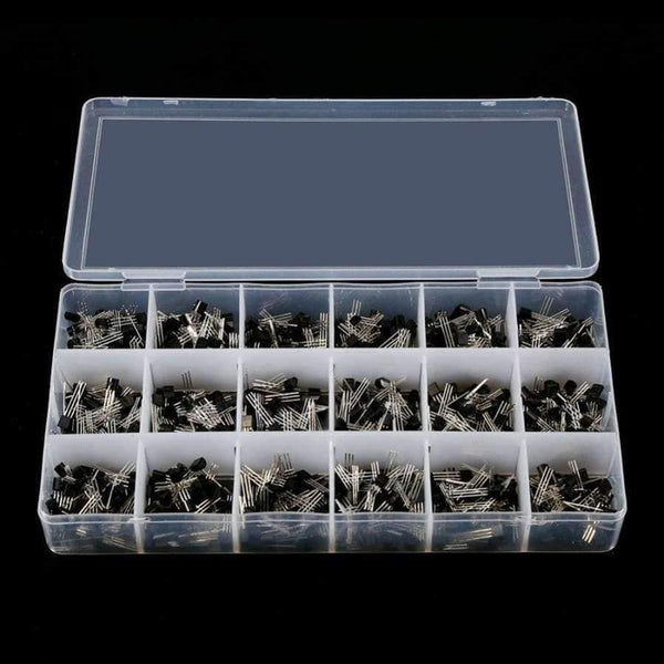 Planet Gates 900Pcs/box A1015-2N5551 18 Values Transistor Mixed Transistors Electronic Components Assortment Transistor Kit