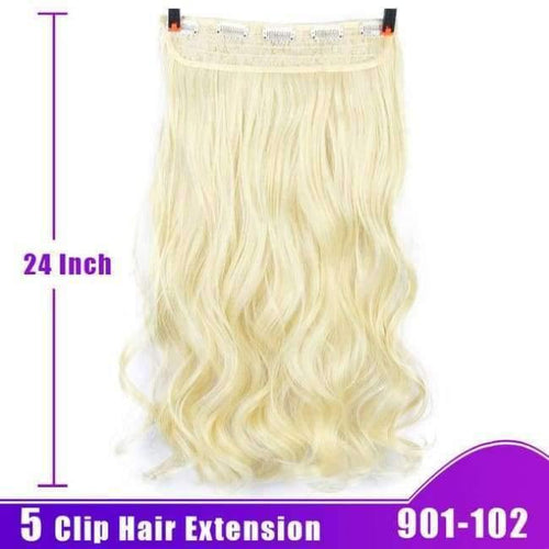 Planet Gates 901-102 / 24inches Long Wavy Hair Clip Extension High Temperature Synthetic Female Fiber Wig
