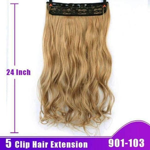 Planet Gates 901-103 / 24inches Long Wavy Hair Clip Extension High Temperature Synthetic Female Fiber Wig