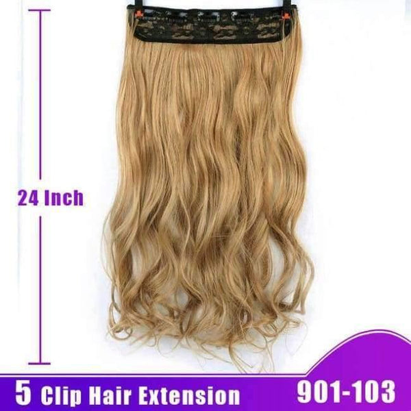 Planet Gates 901-103 / 24inches Long Wavy Hair Clip Extension High Temperature Synthetic Female Fiber Wig