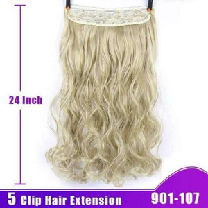 Planet Gates 901-107 / 24inches Long Wavy Hair Clip Extension High Temperature Synthetic Female Fiber Wig