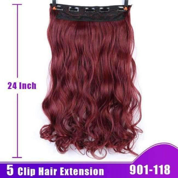 Planet Gates 901-118 / 24inches Long Wavy Hair Clip Extension High Temperature Synthetic Female Fiber Wig