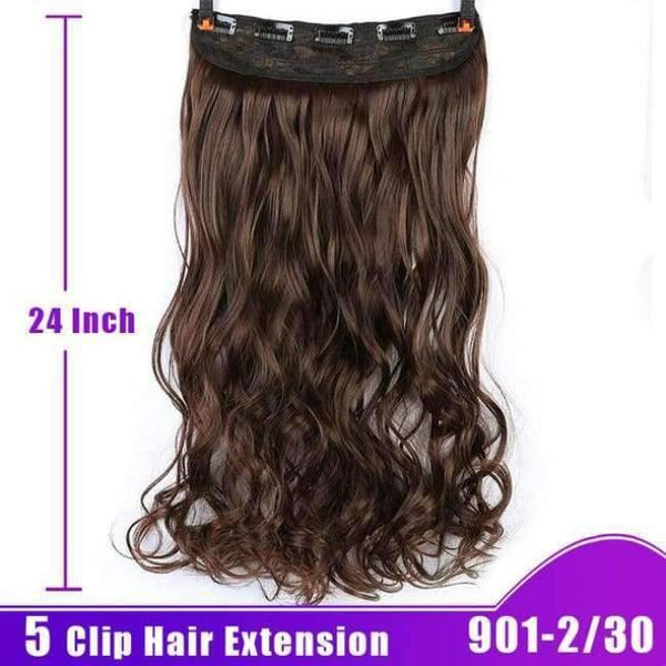 Planet Gates 901-2-30 / 24inches Long Wavy Hair Clip Extension High Temperature Synthetic Female Fiber Wig
