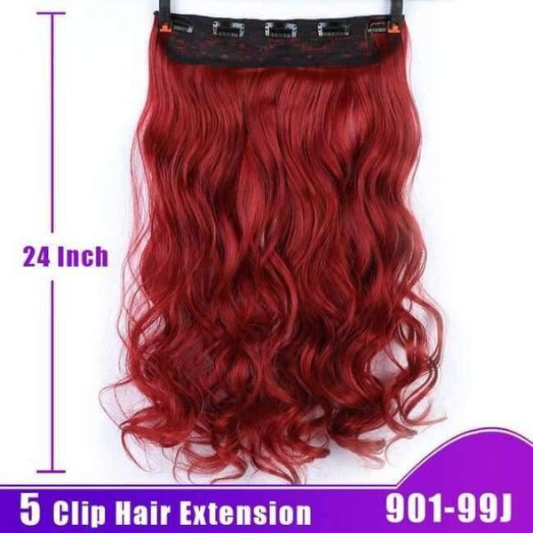 Planet Gates 901-99J / 24inches Long Wavy Hair Clip Extension High Temperature Synthetic Female Fiber Wig