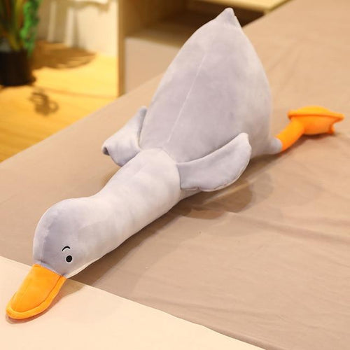 Planet Gates 90cm / gray Cute Cotton Goose Stuffed Toys Animal Baby Accompanying Dolls Plush Comfort Dolls Soft Pillow Nordic Home Decor