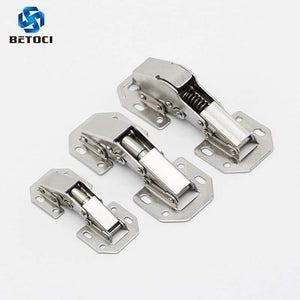 90Degree3-4Inch Not Drilling Hole Cabinet Hinge Cabinet Door Soft Closing Hinge Hydraulic Buffer Hinge Furniture Hardware