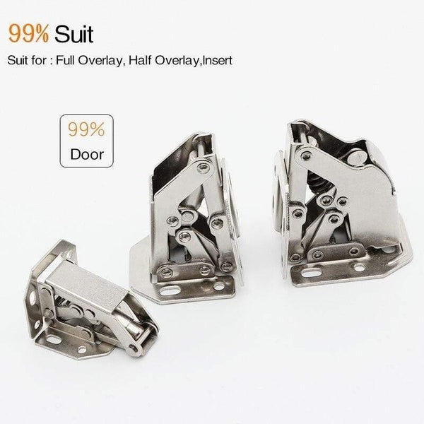 90Degree3-4Inch Not Drilling Hole Cabinet Hinge Cabinet Door Soft Closing Hinge Hydraulic Buffer Hinge Furniture Hardware