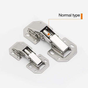 90Degree3-4Inch Not Drilling Hole Cabinet Hinge Cabinet Door Soft Closing Hinge Hydraulic Buffer Hinge Furniture Hardware