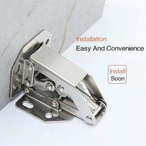 90Degree3-4Inch Not Drilling Hole Cabinet Hinge Cabinet Door Soft Closing Hinge Hydraulic Buffer Hinge Furniture Hardware