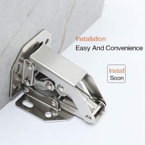 90Degree3-4Inch Not Drilling Hole Cabinet Hinge Cabinet Door Soft Closing Hinge Hydraulic Buffer Hinge Furniture Hardware