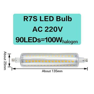 Planet Gates 90LED 10W 135MM / Yes / Cold White R7S J78 J118 Led Bulb Corn Lamp Dimmable 78mm 118mm 135mm 189mm Replace Halogen 150W 500W Floodlight Spot Light AC 220V 110V