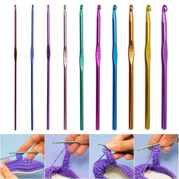 Planet Gates 90pcs Crochet Hooks Set Aluminum Knitting Needles Yarn Craft Kit Knitting Accessories with Pink Case For Women Gift