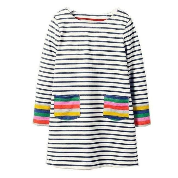 Planet Gates 91 / 2T Girl Dresses Long Sleeve  Brand 100% Cotton Baby Dress Christmas Children Clothes Kids Dress Princess Vestido