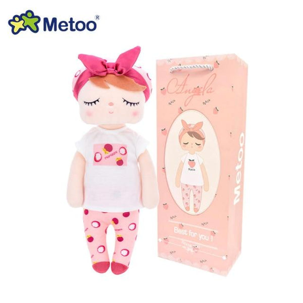 Planet Gates 913-3-Box Metoo Dolls Toys For Girls Baby Beautiful Fruit Angela Cute Rabbit Soft Plush Stuffed Animals For Kids Infant