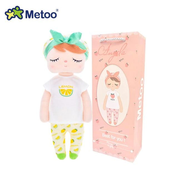Planet Gates 913-4-Box Metoo Dolls Toys For Girls Baby Beautiful Fruit Angela Cute Rabbit Soft Plush Stuffed Animals For Kids Infant