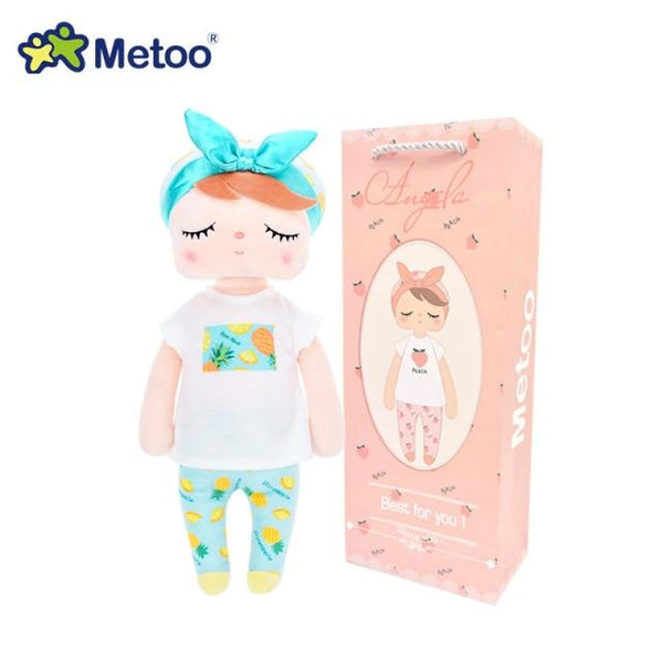 Planet Gates 913-5-Box Metoo Dolls Toys For Girls Baby Beautiful Fruit Angela Cute Rabbit Soft Plush Stuffed Animals For Kids Infant