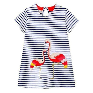 Planet Gates 92 / 2T Animal Dinosaur Unicorn Party Baby Girls Dress Children Clothing Vestidos Kids Summer Dresses for Girls Clothes