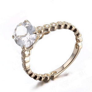 Planet Gates 925 Certified Oval Cut 9x7mm 2.16ct 100% Genuine White Topaz Real Diamonds Gemstone Engagement Ring Fine Jewelry