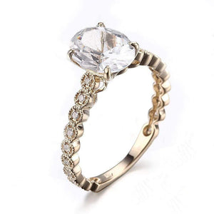 Planet Gates 925 Certified Oval Cut 9x7mm 2.16ct 100% Genuine White Topaz Real Diamonds Gemstone Engagement Ring Fine Jewelry