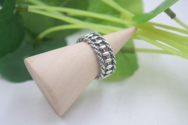 Planet Gates 925 Fine Sterling Silver Ring Women’s 7mm Abacus Ring Elegant Retro Beauty Zircon Ring US 6-9