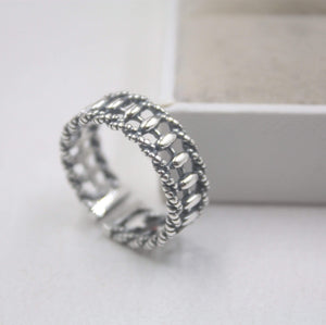 Planet Gates 925 Fine Sterling Silver Ring Women’s 7mm Abacus Ring Elegant Retro Beauty Zircon Ring US 6-9