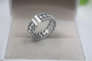 Planet Gates 925 Fine Sterling Silver Ring Women’s 7mm Abacus Ring Elegant Retro Beauty Zircon Ring US 6-9