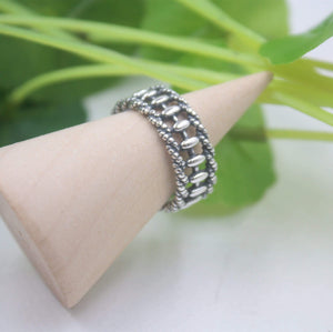 Planet Gates 925 Fine Sterling Silver Ring Women’s 7mm Abacus Ring Elegant Retro Beauty Zircon Ring US 6-9