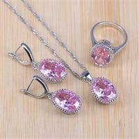 Planet Gates 925 Silver Costume Jewelry Sets White Zircon Bracelets Pendant&Necklace Rings Earrings