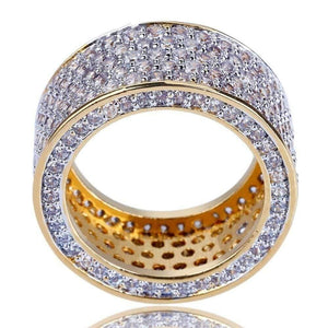 Planet Gates 925 Silver Gemstone Rings Finger Shining 320pcs Full Simulated Diamond Gold Ring for Women Men