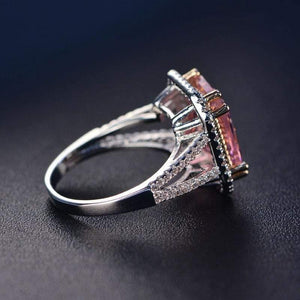 Planet Gates 925 Silver Jewelry Rings For Women 10x12mm Pink Spinel Diamond Fine Jewelry Bridal Wedding Engagement Ring