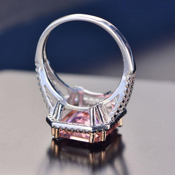 Planet Gates 925 Silver Jewelry Rings For Women 10x12mm Pink Spinel Diamond Fine Jewelry Bridal Wedding Engagement Ring